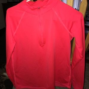 Coral color athletic shirt